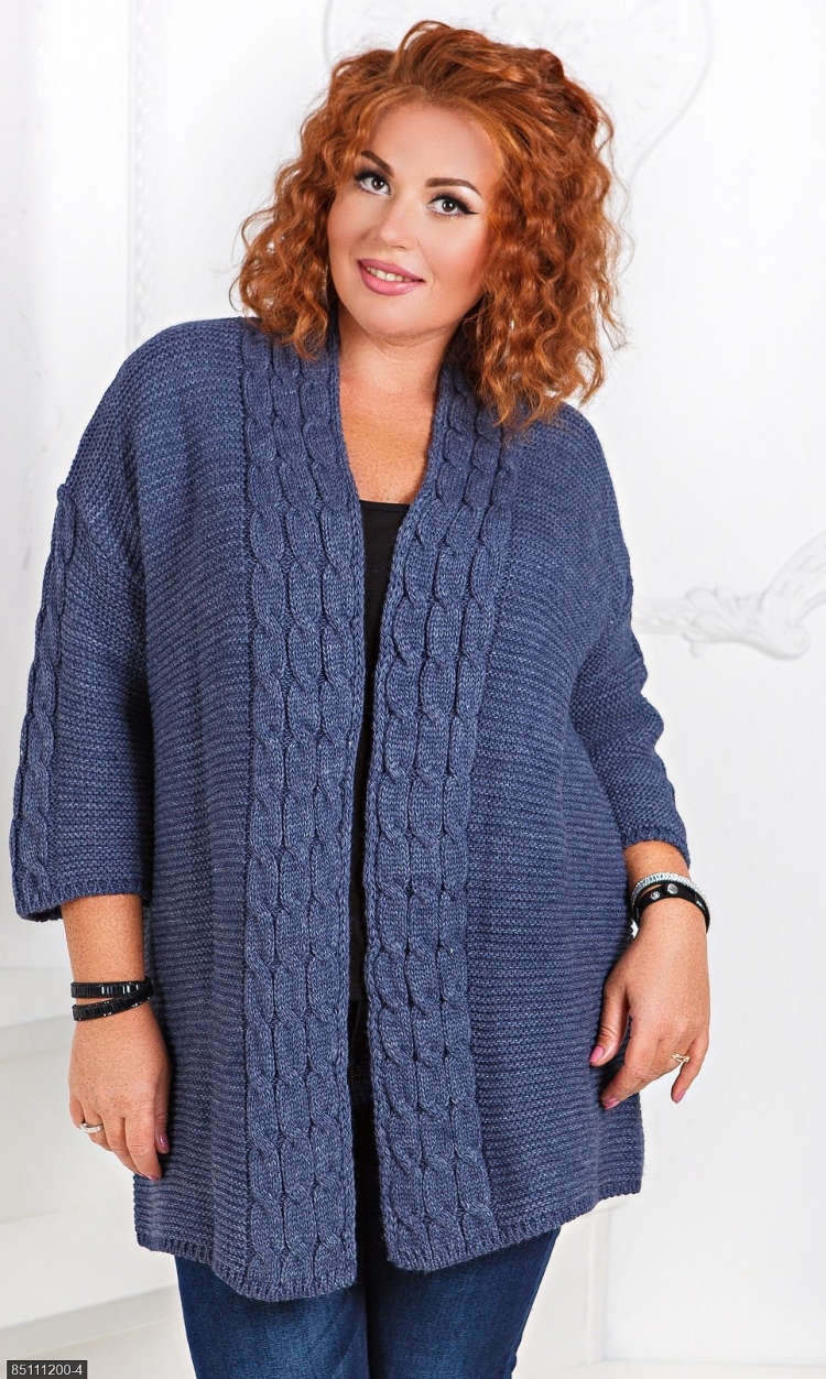 Вязаные кардиганы для полных