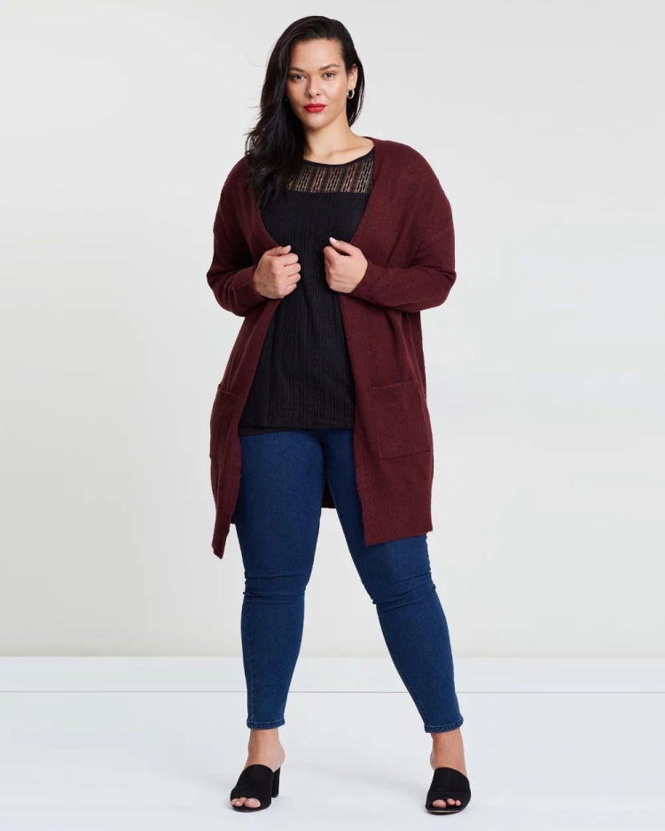 Кардиган на полных девушек