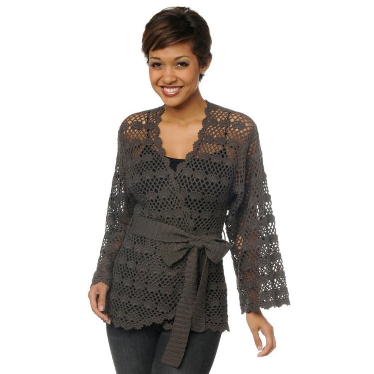 Ажурные кардиганы для полных женщин