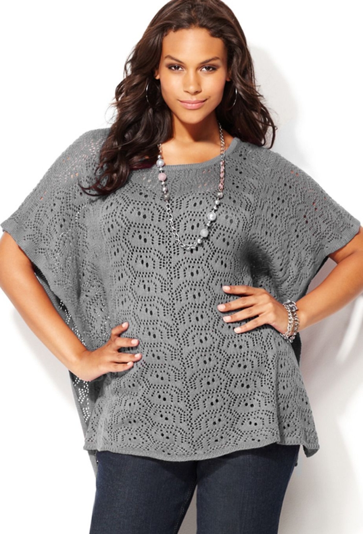 Вязаные кофты для полных женщин