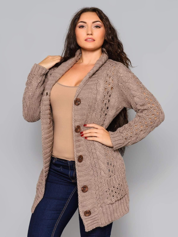 Вязаные кардиганы для полных женщин