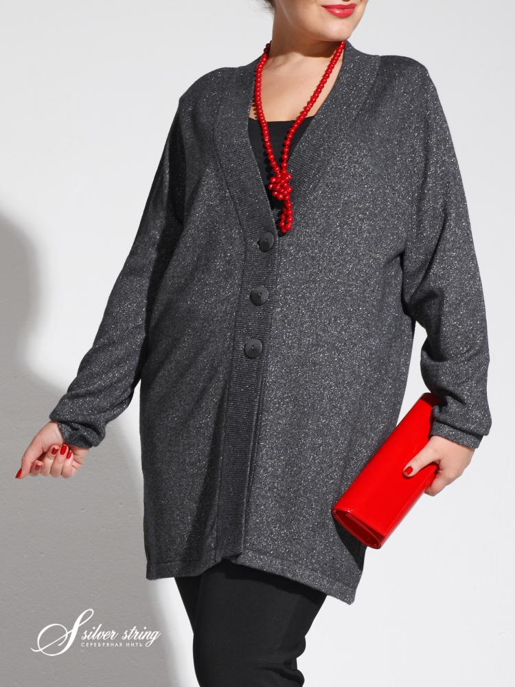 Кардиган на широкие бедра