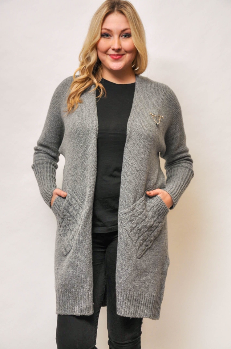 Кардиган для полных