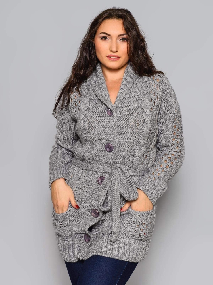 Вязаные кардиганы для полных женщин