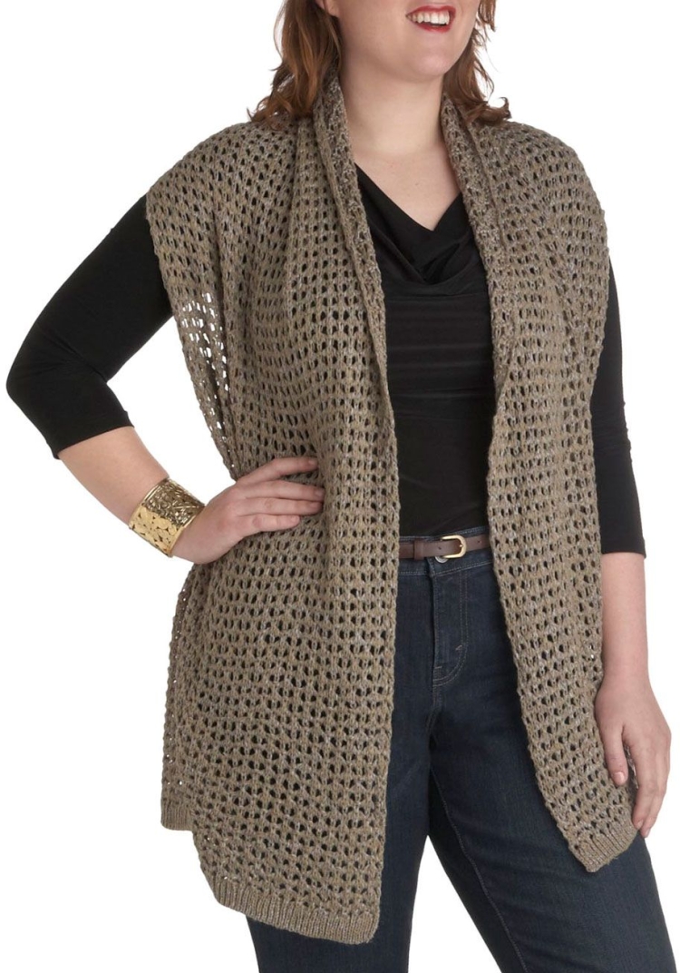 Трикотажный жилет плюс сайз