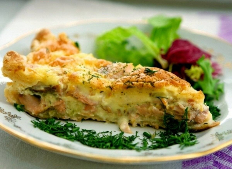 Запеканка с рыбным филе