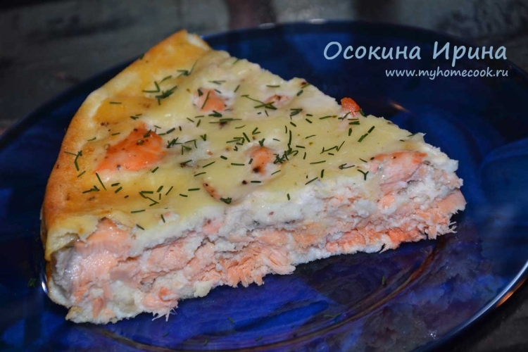 Рыбный пирог с семгой
