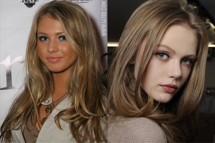 Руссо карамельно пепельный цвет волос