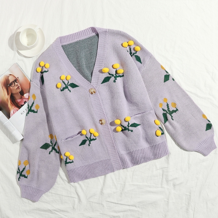 Кардиган с цветочками
