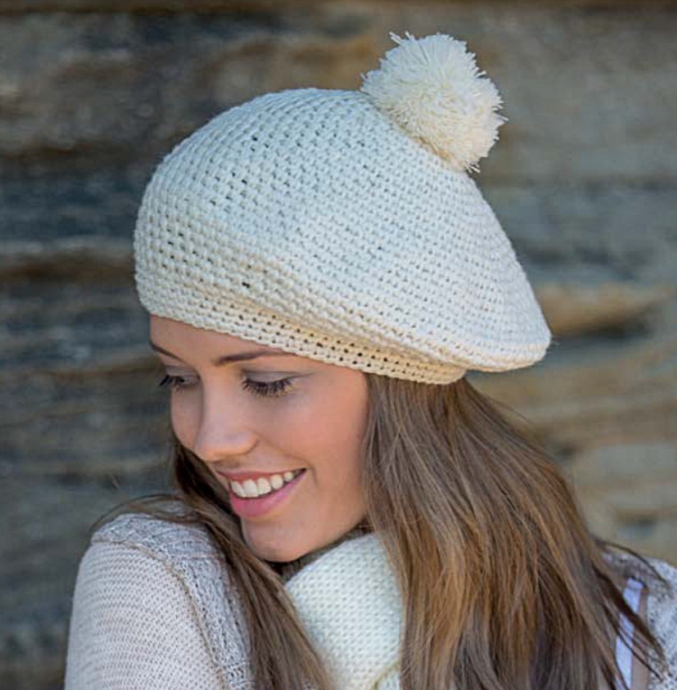 Вязаные береты весенние