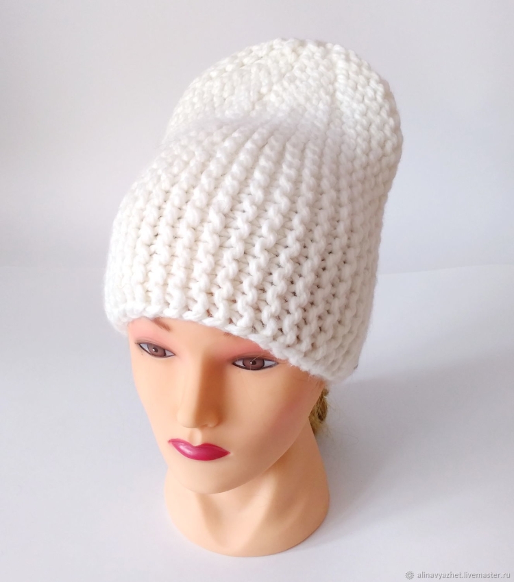 Шапка бини 2022 спицами