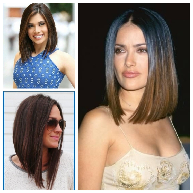 Удлиненное каре без челки на длинные