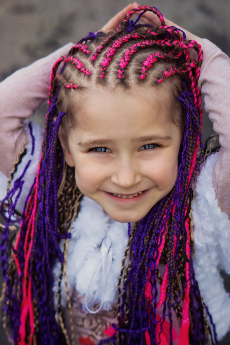Косички дреды для девочек с канекалон