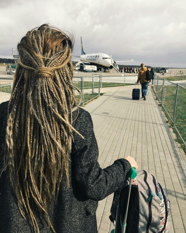 Дреды и косички вместе