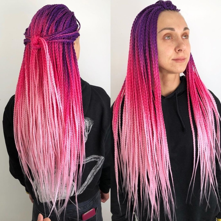 Косички зизи фиолетовые