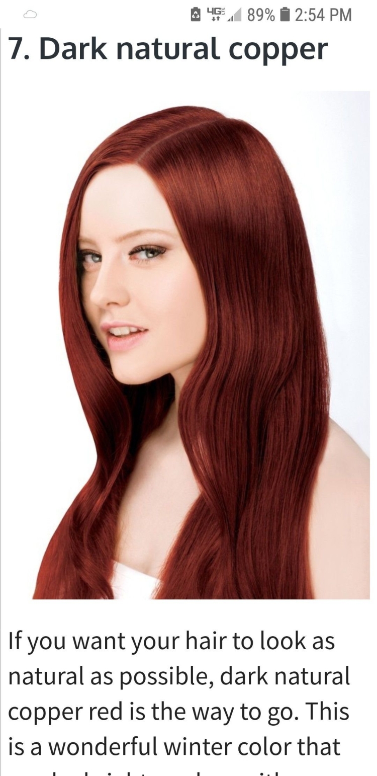 Медно-каштановый махагон цвет волос