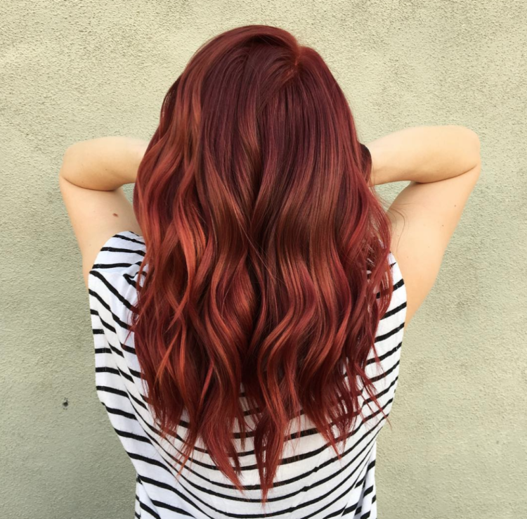 Модное окрашивание в рыжий