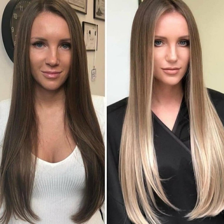 Окрашивание из темного в светлый