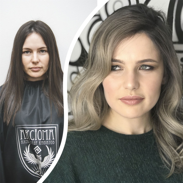 Шатуш контуринг пепельный