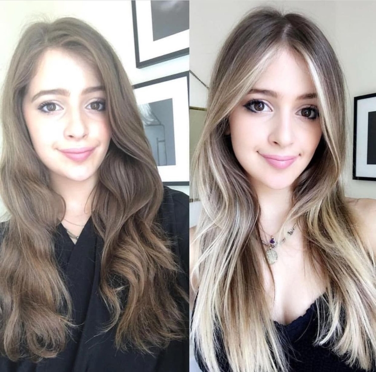 Шатуш и контуринг на русые волосы