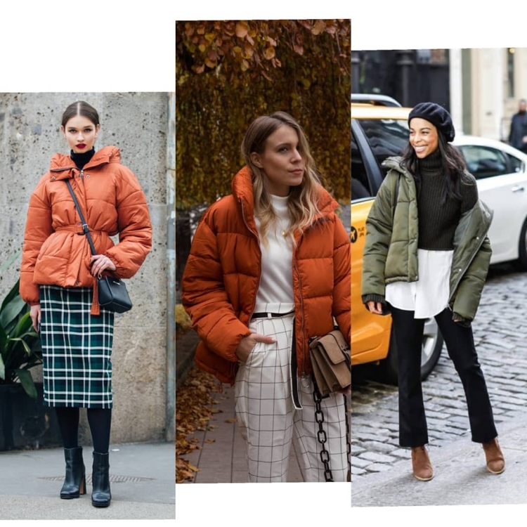 Многослойные образы с пуховиком