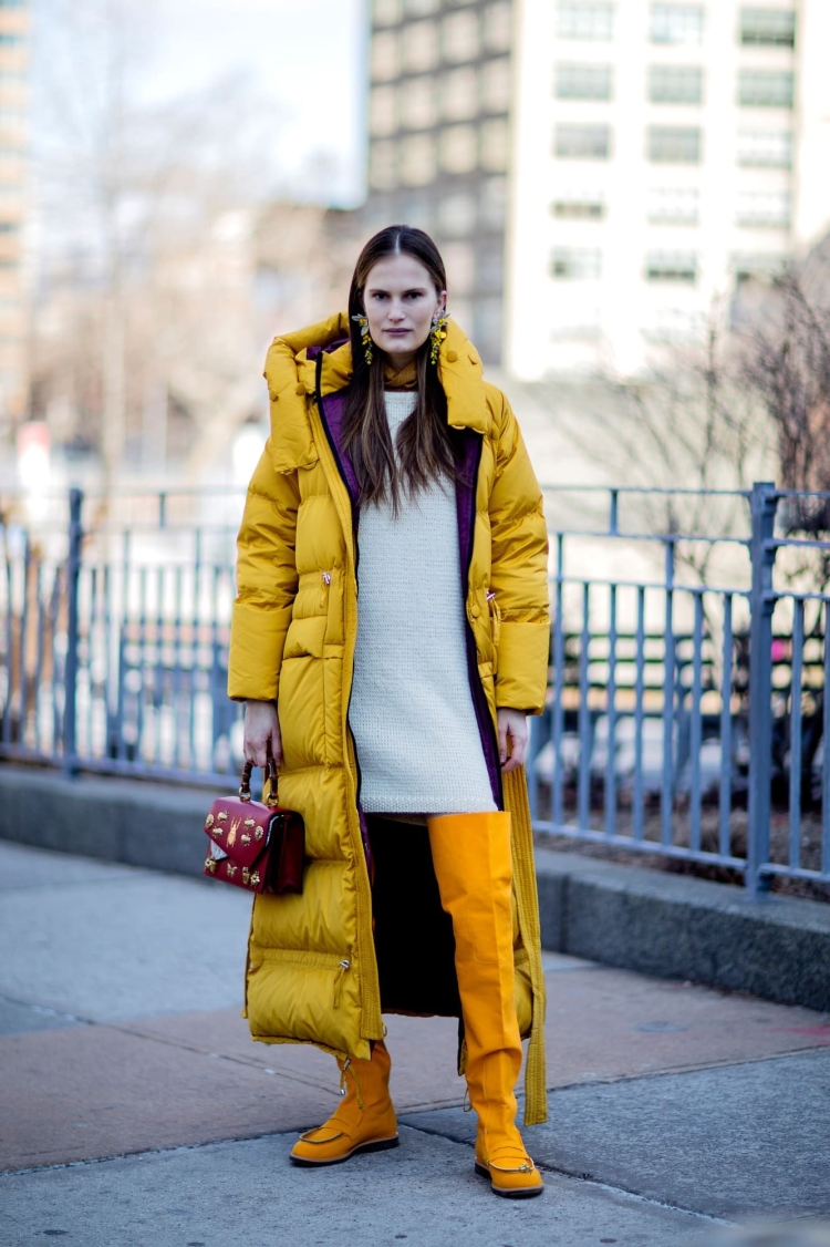 Женские пуховики стрит стайл