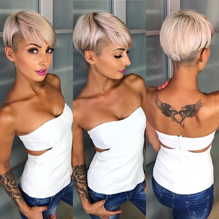 Пикси с выбритыми висками и затылком