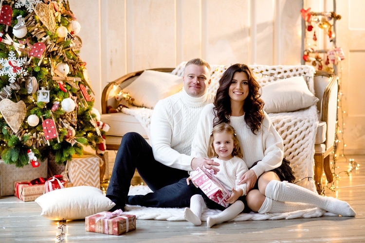 Новогодняя фотосессия семейная