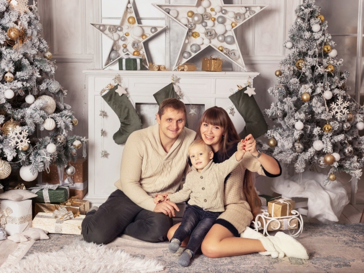 Новогодняя фотосессия семейная