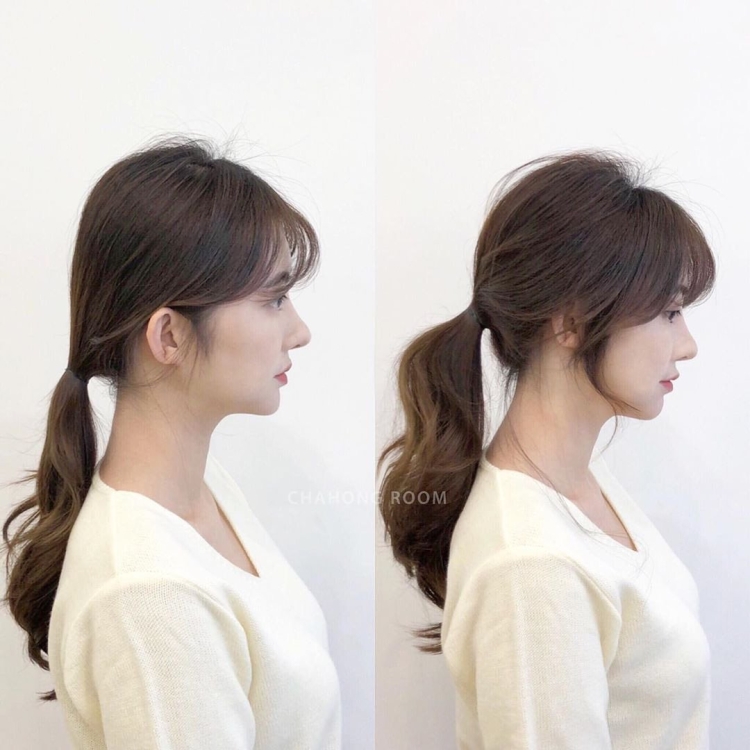 Азиатские прически хвостики