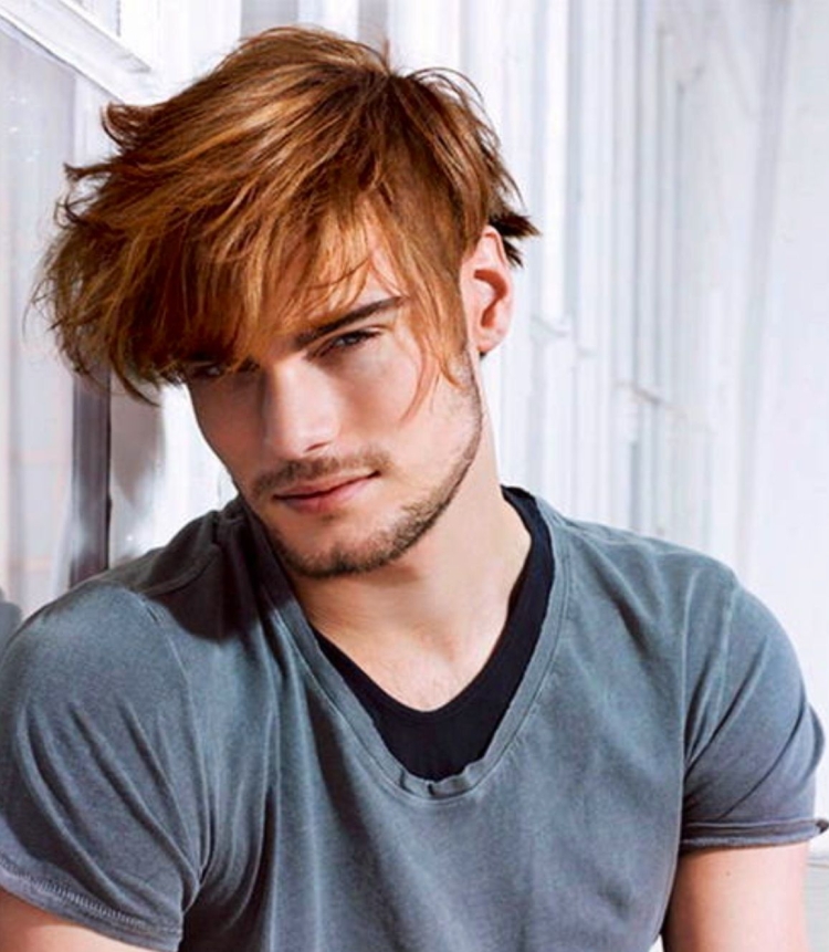 Длинная челка мужская