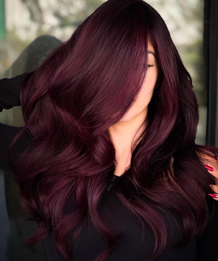 Бордовые волосы 2022