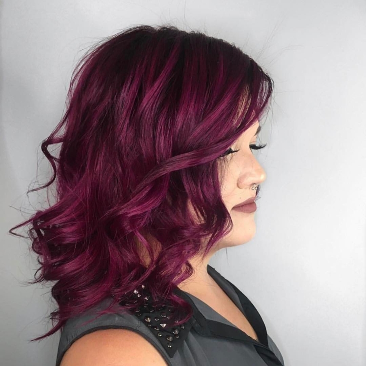 Цвет волос бордо бургунд