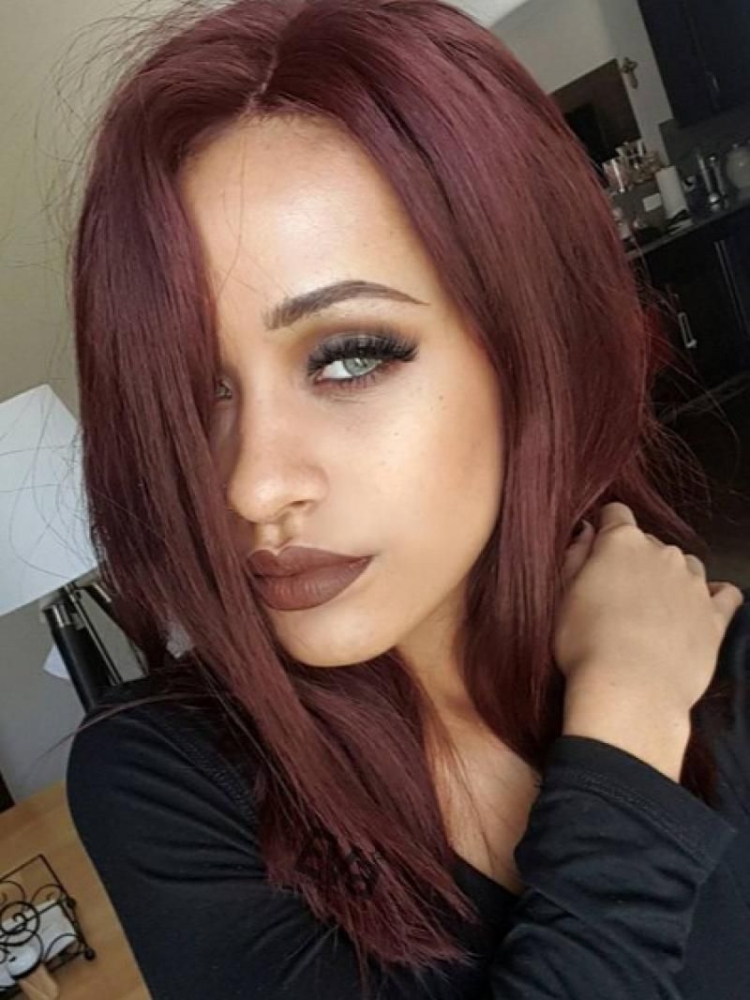 Бордовый цвет волос