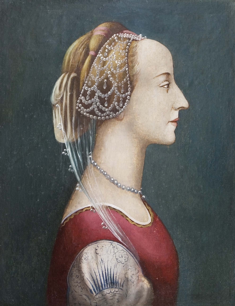 Пьеро Поллайоло женский портрет. 1475. Флоренция
