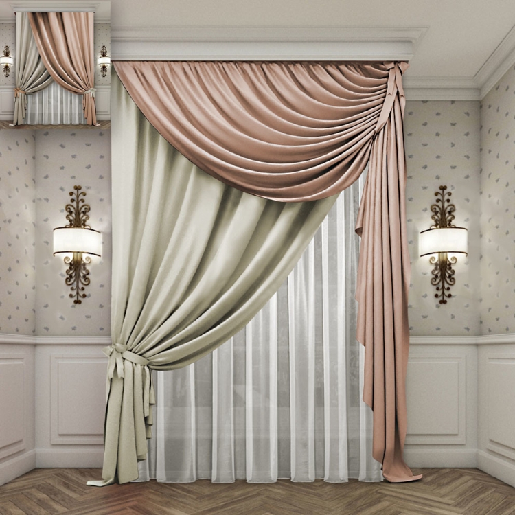 Шторы РЕАЛТЕКС золото-бежевый