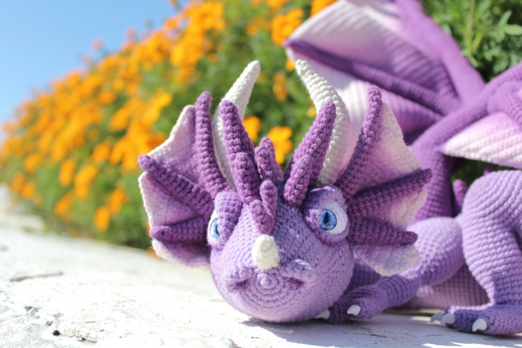Дракон в кармашек амигуруми