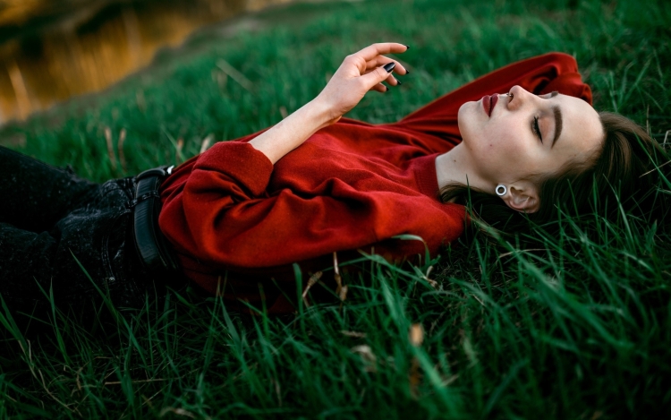 Фотосессия на лужайке