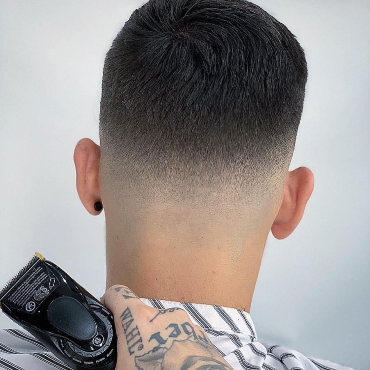 Кроп стрижка мужская чёрный