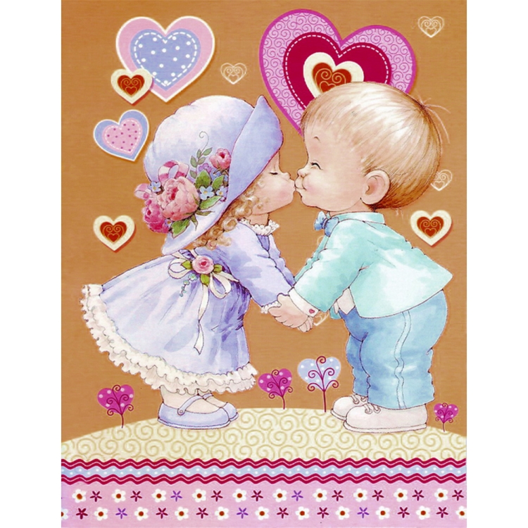 Алмазная мозаика первый поцелуй