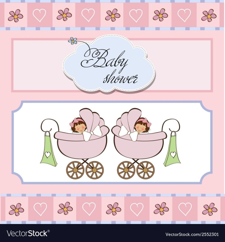 Открытки с новорожденными девочками двойняшками