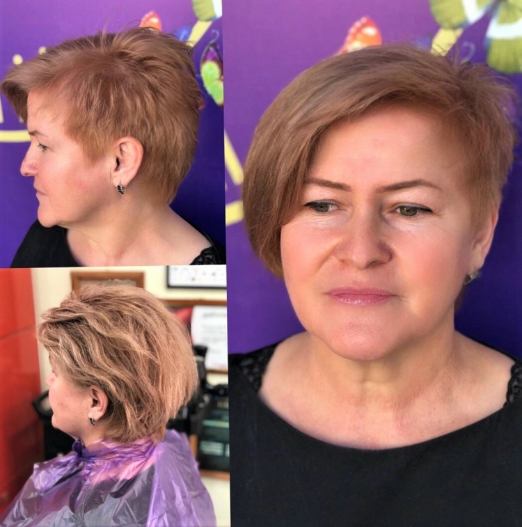 Короткие стрижки для полных женщин после 50