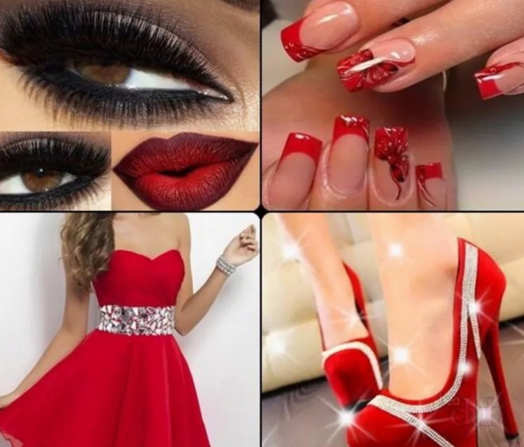 Маникюр к травяному платью