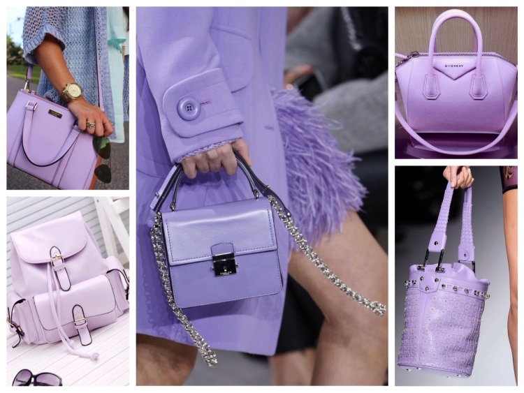 Бледно фиолетовая сумка