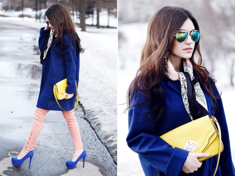 Синий образ для девушки