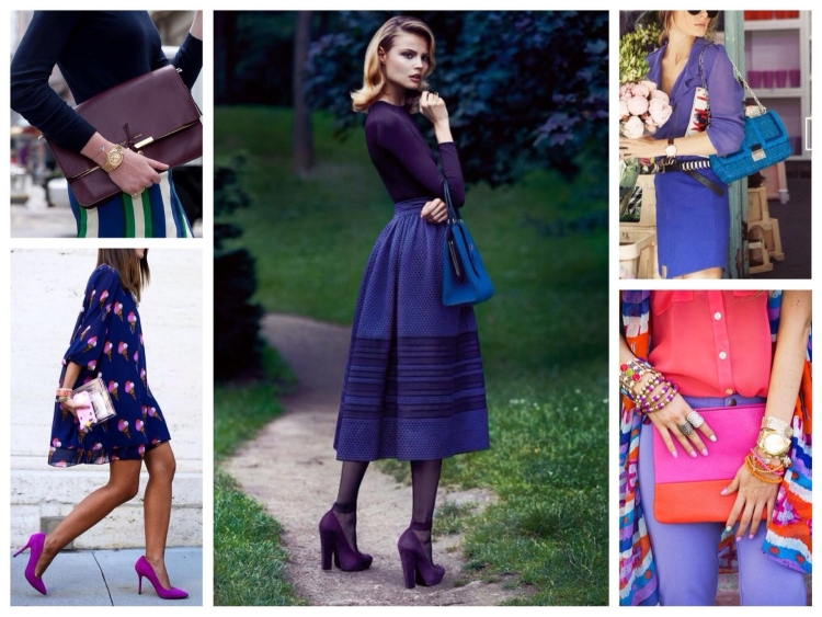 Сочетание синего в одежде