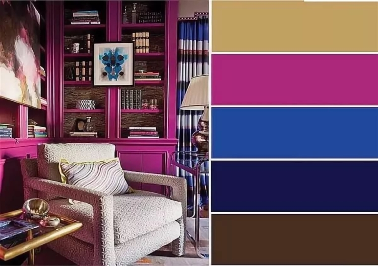 Сочетание цветов фуксия в интерьере