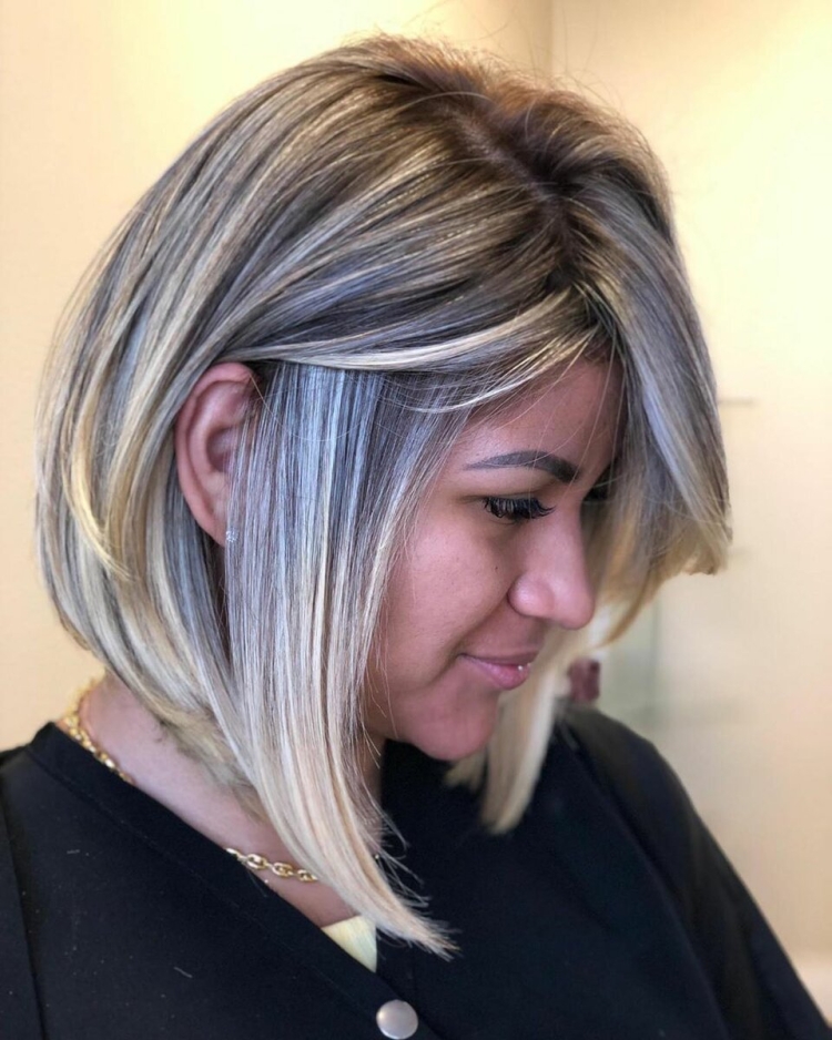 Модное мелирование на каре