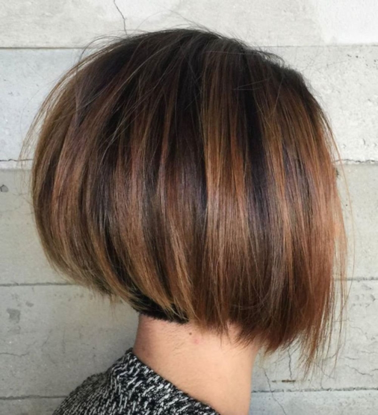 Шатуш на Боб каре темные волосы