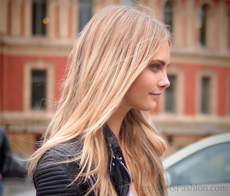 Кара Делевинь окрашивание